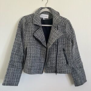 cupcakes & cashmere Black and White Tweed Blazer